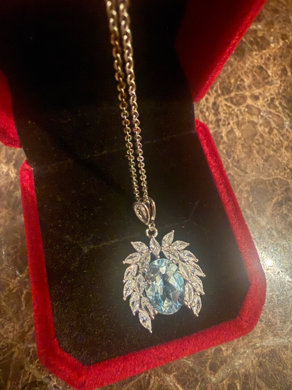 Sterling Silver and Topaz Necklace